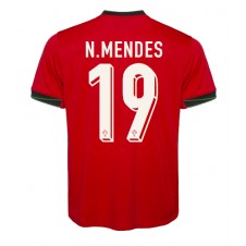 Portugal Nuno Mendes #19 Hemmatröja EM 2024 Korta ärmar